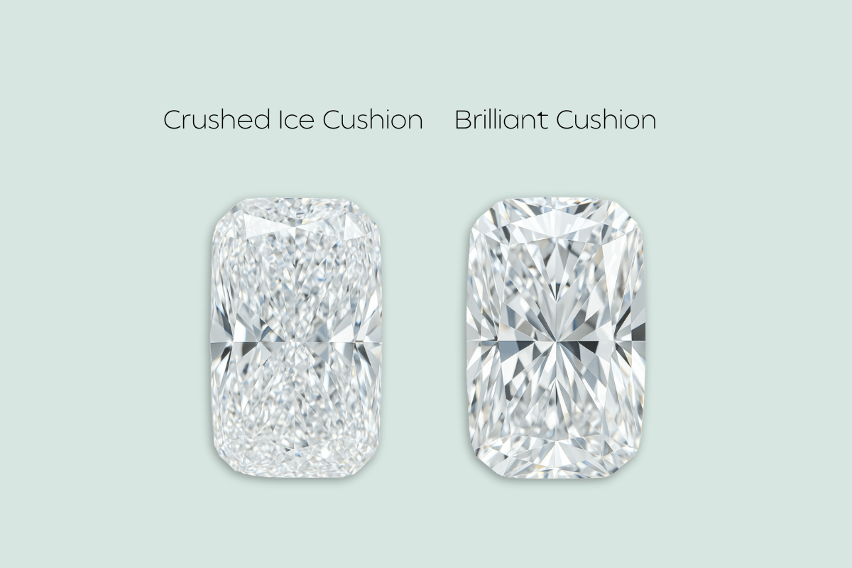 Facet Patterns: Crushed Ice vs. Brilliant Cushion