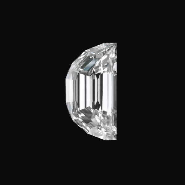 Half Moon Step Cut Diamond