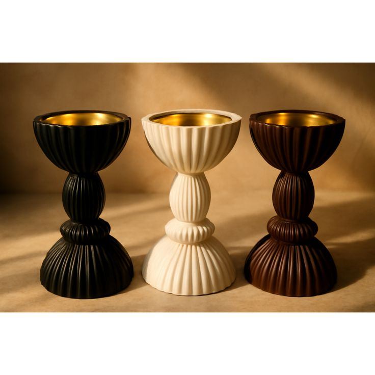 Set of 3 leather mabkhar