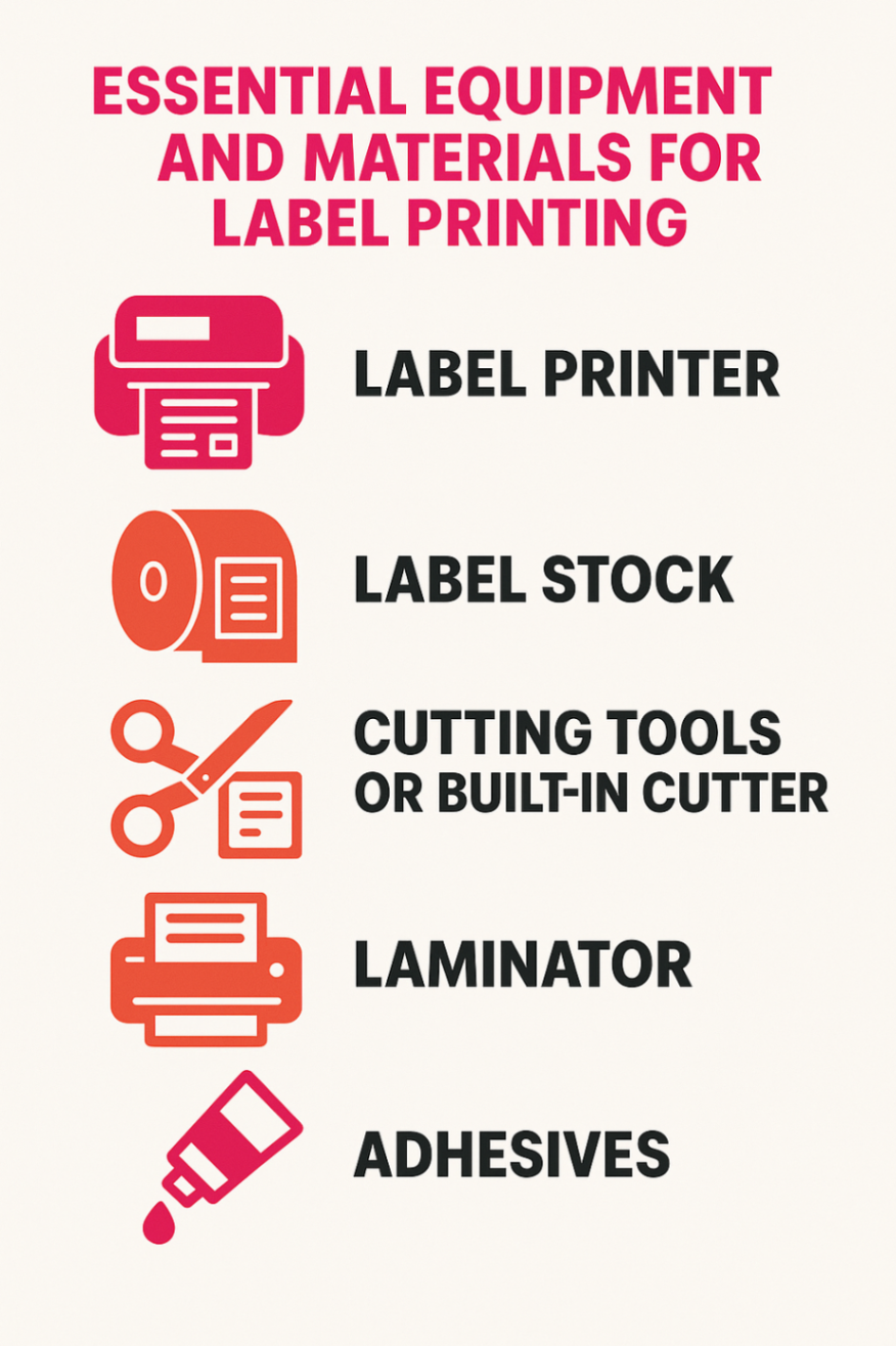 infographic showcasing essential equipment and materials