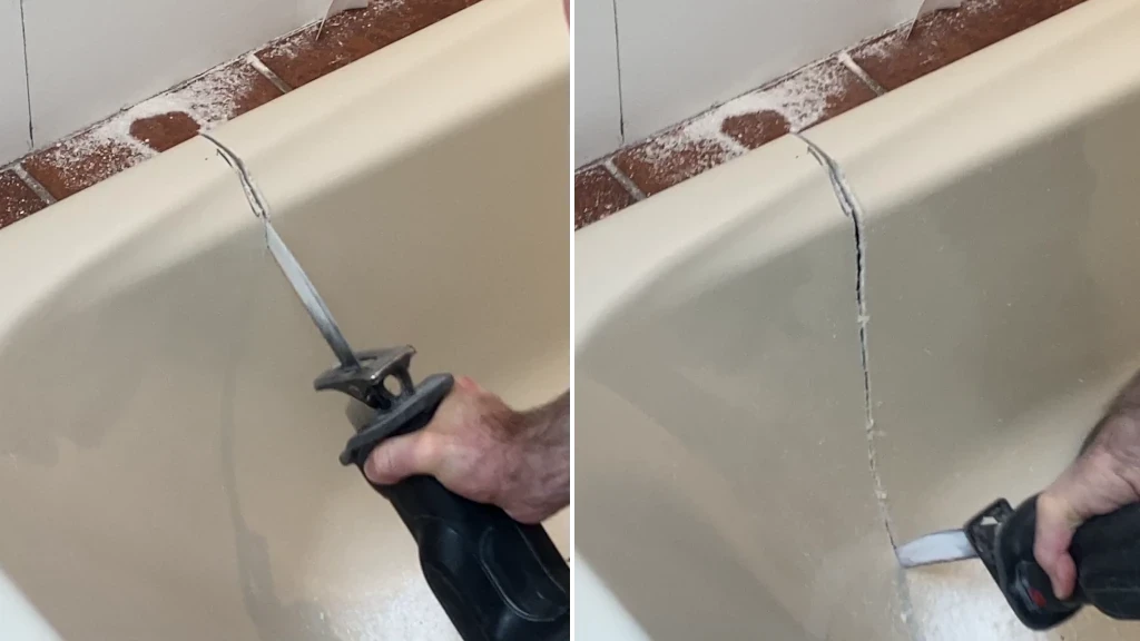 Tub cutting long and short blade-combined