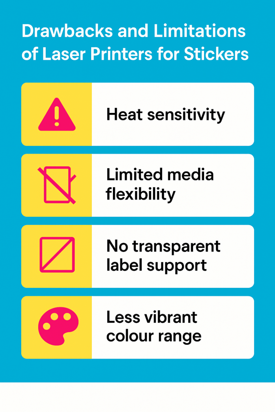 Infographic showcasing the drawbacks of laser printers