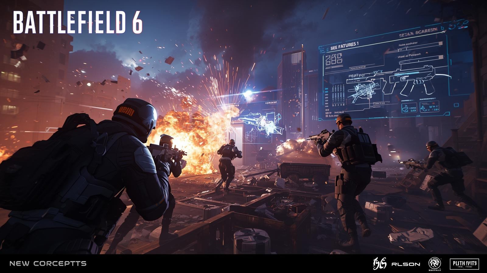 Battlefield 6 gameplay explosion – large-scale urban warfare scene