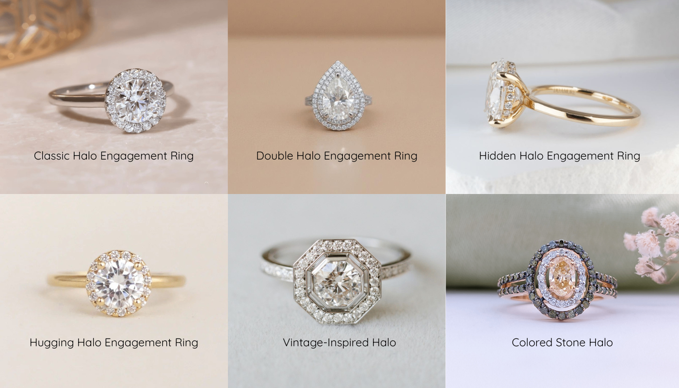 Types of Halo Engagement Rings