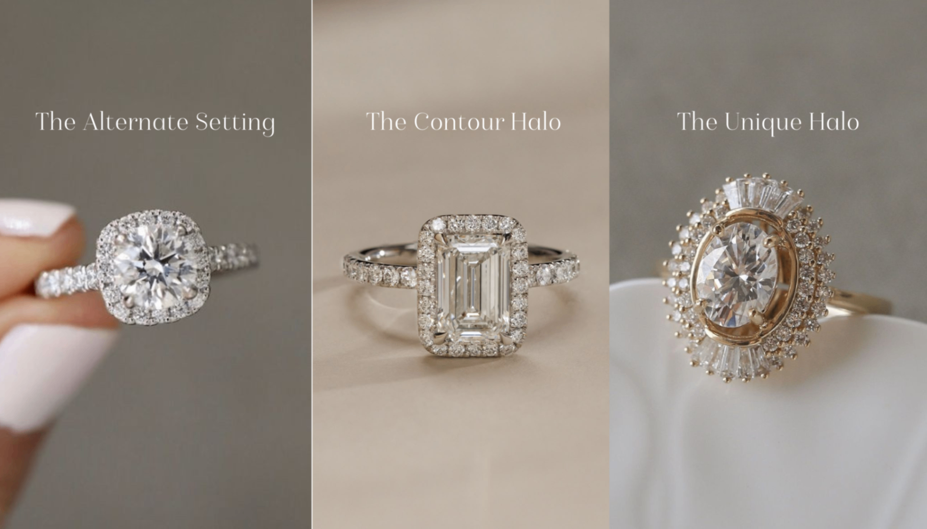 different Halo’s shapes you should know Before Buying | The Alternate Setting | The Contour Halo | The Unique Halo