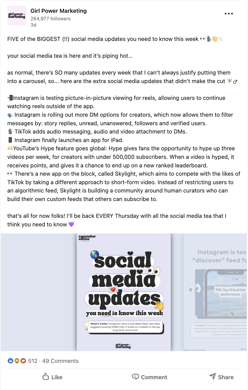 Screenshot of a LinkedIn carousel