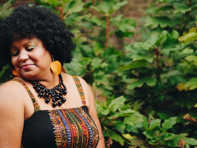 a woman with black natural hair dye