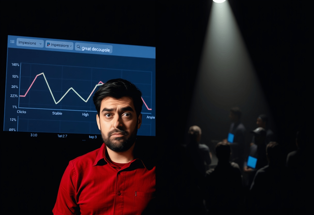 a man in front of a screen showing a graph