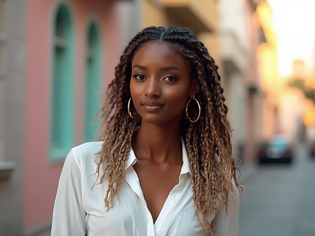 Boho Bob Braids hairstyle on a young African American woman – Sincerely4u