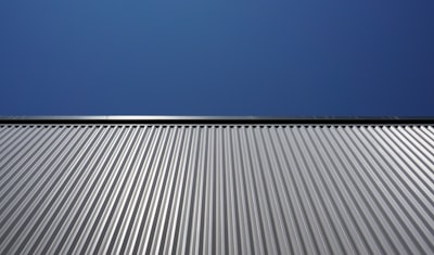 a grey metal roof
