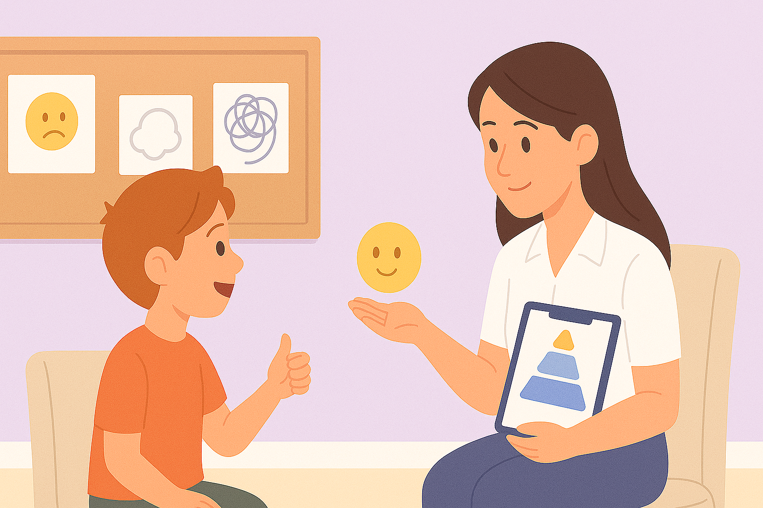 Child participating in a behavioural therapy session with professional guidance