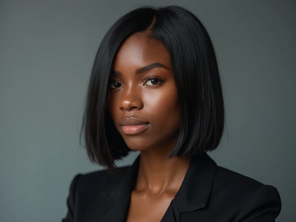 Sincerely4u bob glueless wig styled for a chic modern look