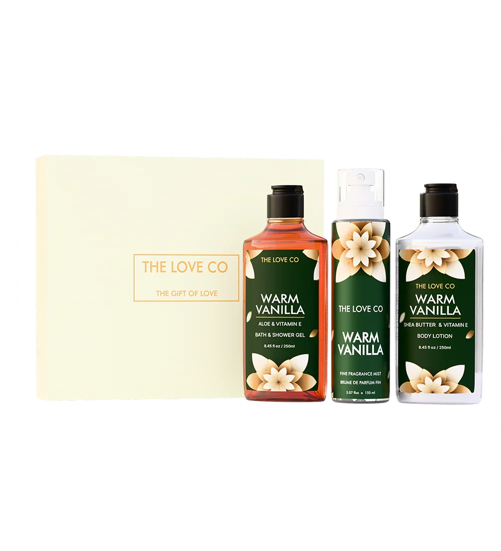 Warm vanilla trio gift set