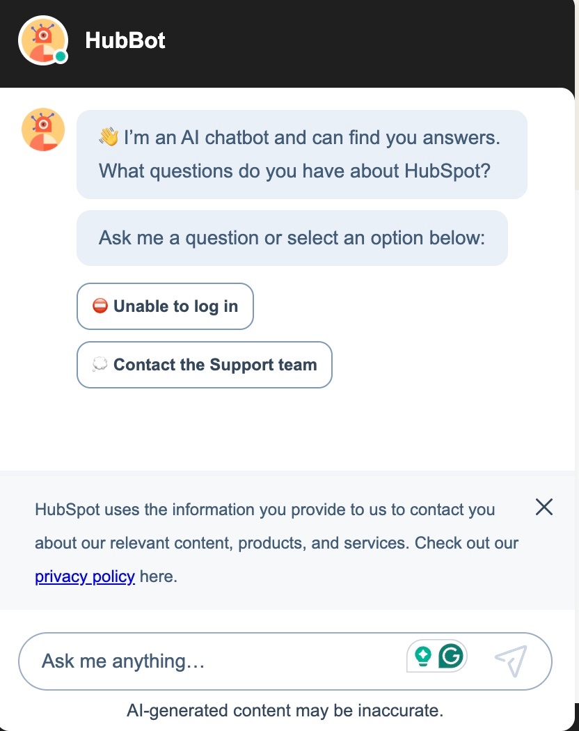 Hubspot Integration of Chatbots and Conversational AI in Marketing
