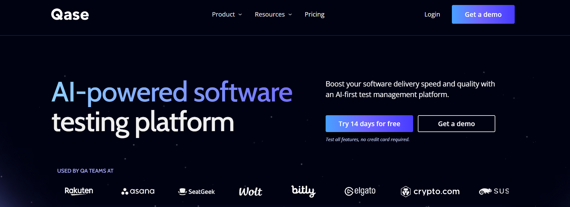 Qase Dashboard Screenshot