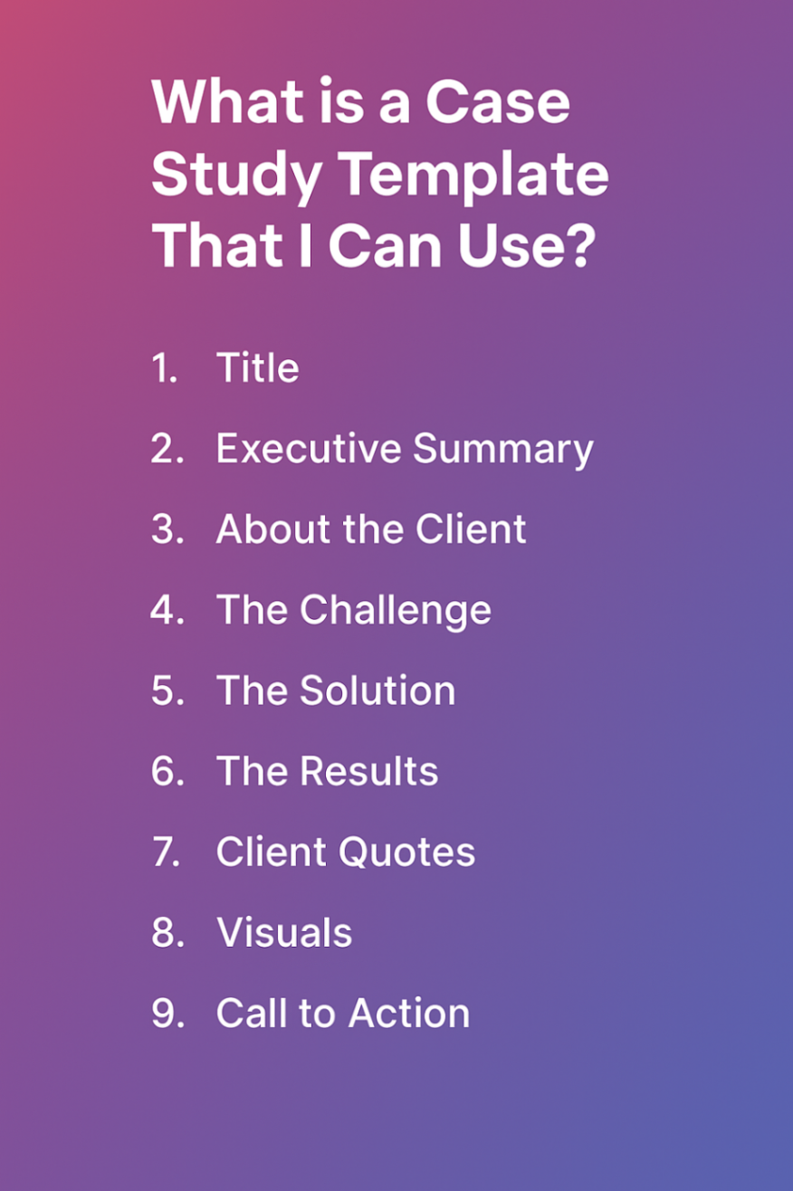 Infographic of What is a Case Study Template That I Can Use